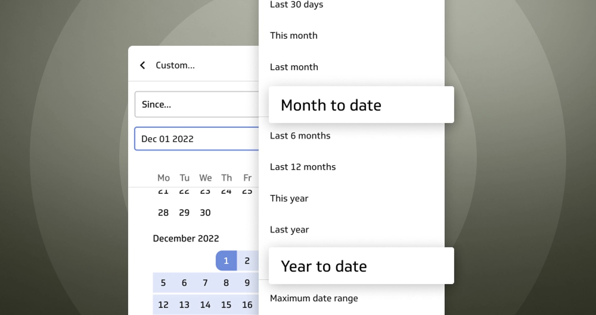 What’s New | More Date Range Options