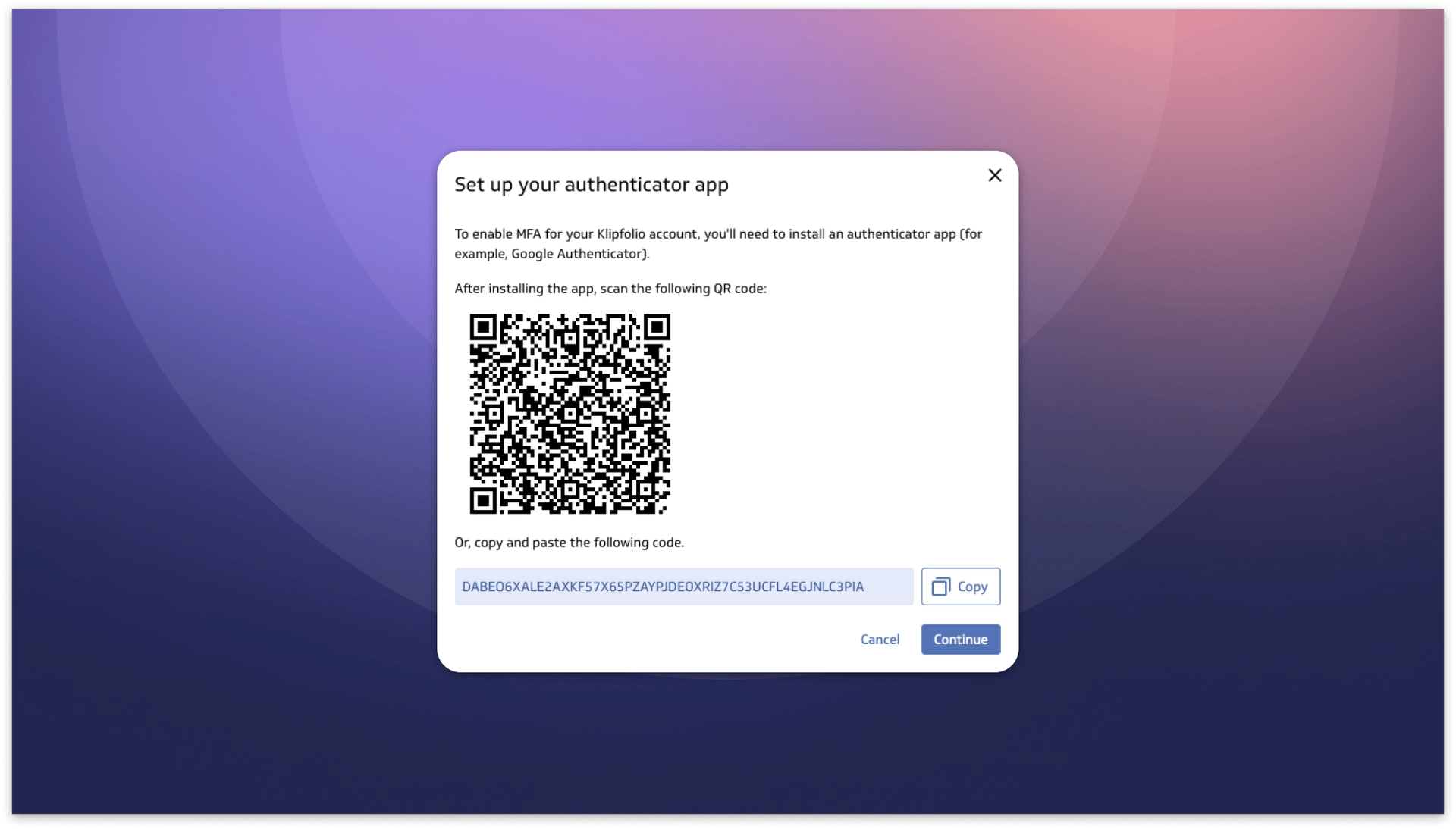 Mfa   Qr Code