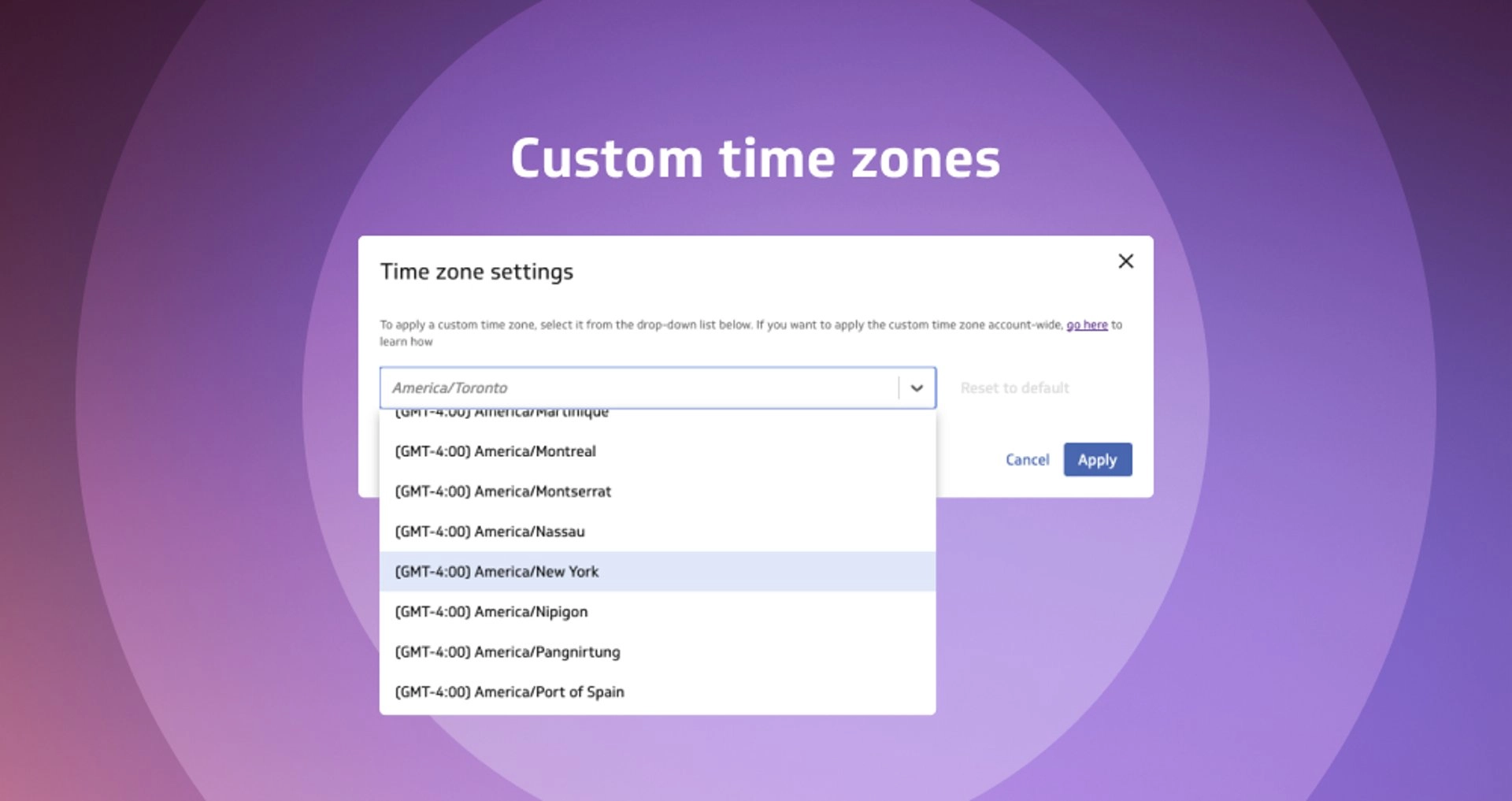 What’s New | Custom Time Zones