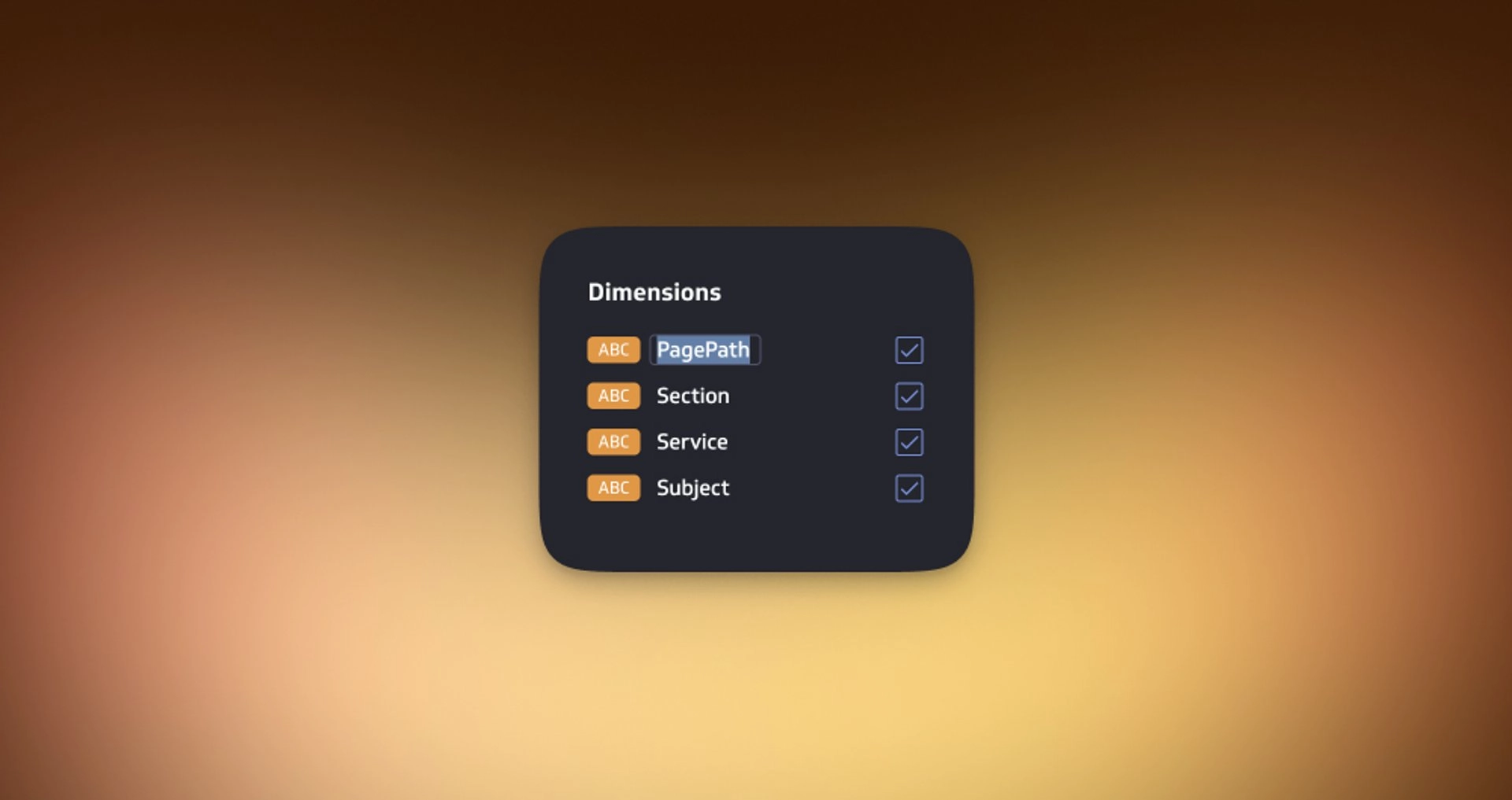 What's New | Change Metric Dimension Names